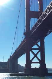 Underside of Golden Gate Bridge