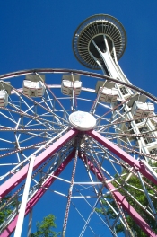 Ferris Wheel and Space Needle