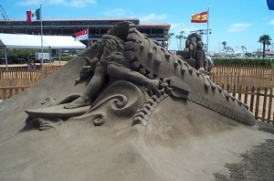 The Zipper sand sculpture