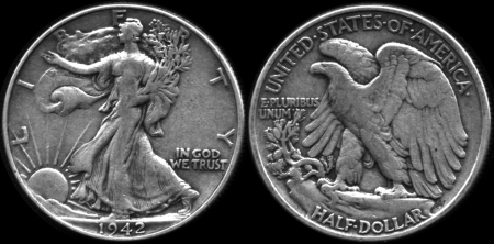 1942 Walking Liberty Half Dollar