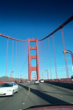 Driving on Golden Gate Bridge